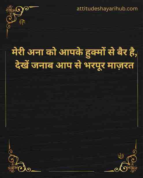 Meri anaa ko aap ke hukmon se bair hai,
Dekhein janaab aap se bharpoor maazrat